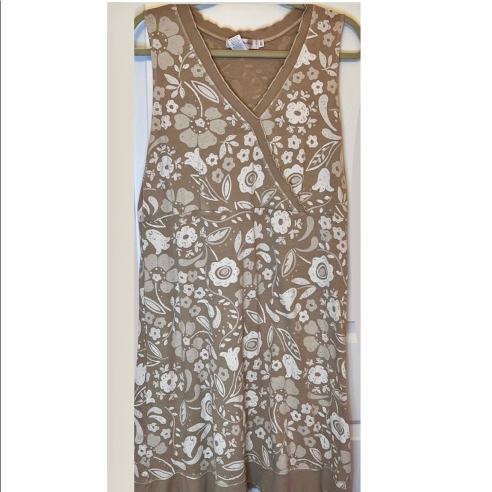 Fresh Produce Beige Cotton Dress NWOT